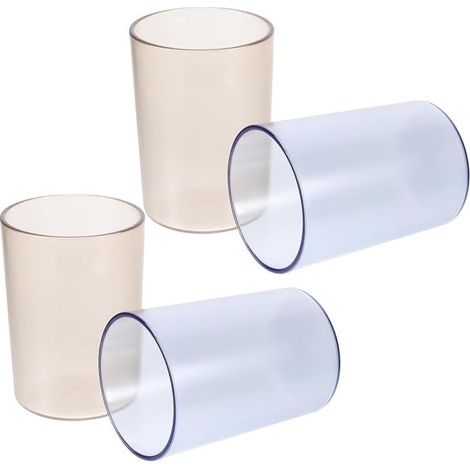 GDHZS-  Jeu Tasse De Brosse À Dents Brosse Tasses Couvercles De Tasse Verres À Boire Total Verre Cup Gobelets Multi-usages GobeletsPlastique 4 Pièces (1/5)