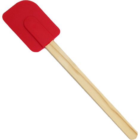 spatule à gâteau en silicone épais, grande spatule à manche en bois fendu, outil de cuisine pour la pâtisserie