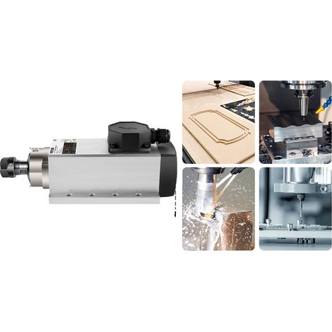 Moteur de broche refroidi par air VEVOR, puissance de 2,2 kW, vitesse de 24000 tr/min (1/2)