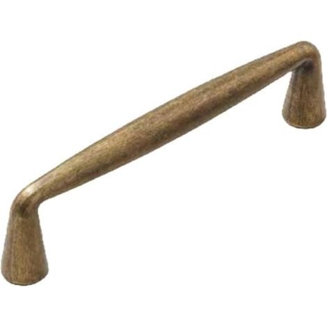 Poignées de placard en laiton antique, boutons de tiroir, poignées de barre en bronze vintage massif, quincaillerie de cuisine rétro en laiton pour meubles de placard, antique 96 mm (1/3)