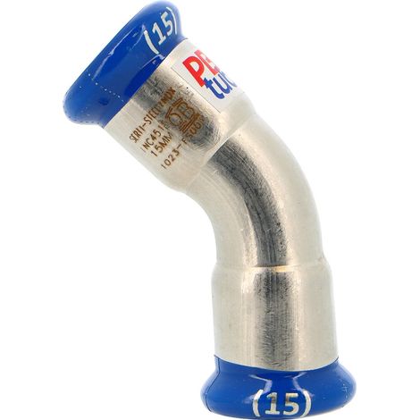 Coude à sertir FF 45° SERTIsteel Inox - Empreinte M Ø15 mm