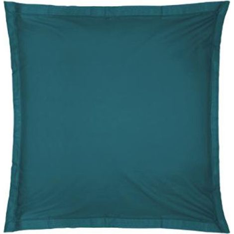 Atmosphera – Taie d'oreiller carrée 63x63cm en 100% coton bleu canard – Élégante et confortable pour décoration intérieure