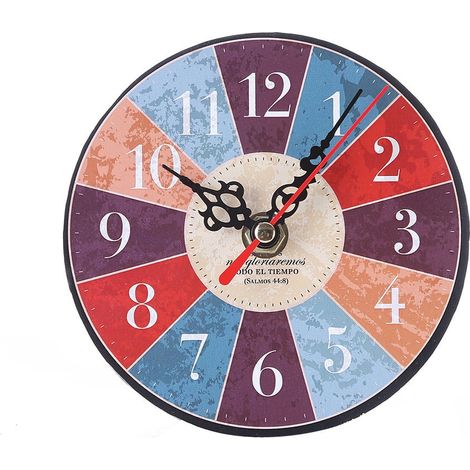 Horloge Murale En Bois - Style Rétro Vintage - Diamètre 30 Cm - Pour Salon Cuisine Bureau Chambre - 1 Pièce (1/3)