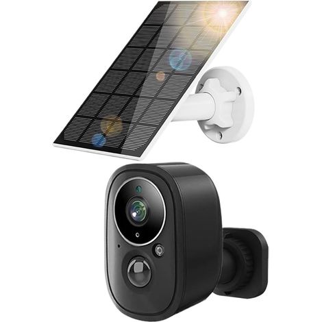 Caméra de Surveillance extérieure Tuya Solar WiFi 5MP avec Vision Nocturne Couleur et Batterie Rechargeable intégrée. Système de vidéosurveillance for Une sécurité optimale.(5MP NO SD Card) (1/5)