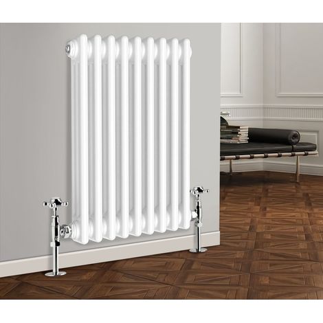 Traditional Radiator Cast Iron Style Radiator 3 Column White 600 x 425mm