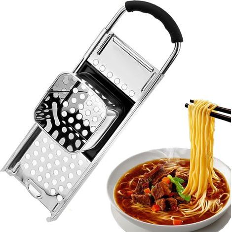 Rabot à Spätzle en INOX, Râpe Grille Passoire 32.5 x 11 x 6.5 cm pour Spätzle, Cuisine en Acier Inoxydable à Spätzle Machine à Nouilles Moule à Pâtes Outil de Cuisson (1/5)