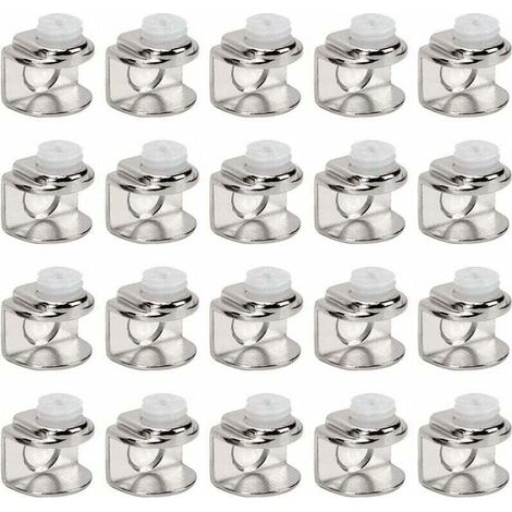 20 Pièces de pinces à verre,support etagere verre,Fixations Réglable Support peuvent installer de verre de 4 à 9 mm d'épaisseur (1/5)