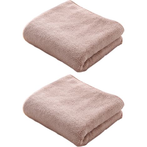 Lot de 2 serviettes éponge, 35 x 75 cm, microfibre, serviette de bain, serviette de toilette, serviette d'invité, serviette de douche, serviette de sauna (1/5)