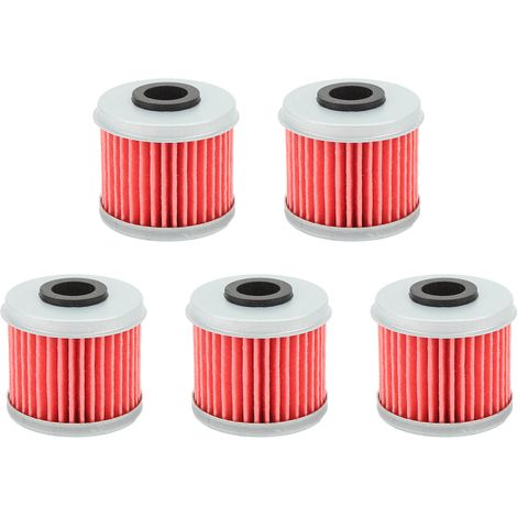 5PCS Filtre à Huile Moteur Forme Cylindrique Structure Compacte Remplacement pour CRF150 R‑7 8 9 A B C D E F G H J 2007‑2018 (1/5)