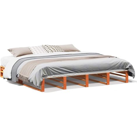 Maison Exclusive - Postel bez matrace voskově hnědá 200 x 200 cm masivní borovice (1/5)