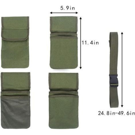 Ceinture Outils Jardin - Toile Impermeable - 4 Pochettes Amovibles - Ajustable Taille - 1 Unite (1/5)
