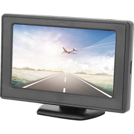 4,3-Zoll-3W-TFT-LCD-Bildschirm, Auto-Rückfahrkamera, 2-Wege-AV-Eingang, HD-Monitor für DVD-Rückfahrkamera