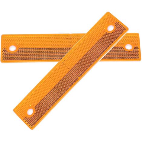 Balise réfléchissante rectangulaire de sécurité routière pour glissière de sécurité, haute visibilité, lot de 2 (1/5)