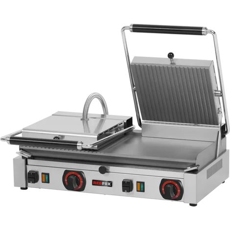 Gril de contact électrique combiné 57x24 400 V REDFOX - PD 2020 M - REDFOX