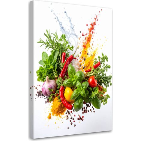 Tableau déco Herbes épices légumes 70x100 (1/4)