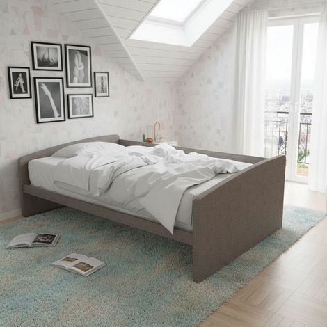 Divano letto singolo 120x190  - Ideale per camerette - Grigio fumo