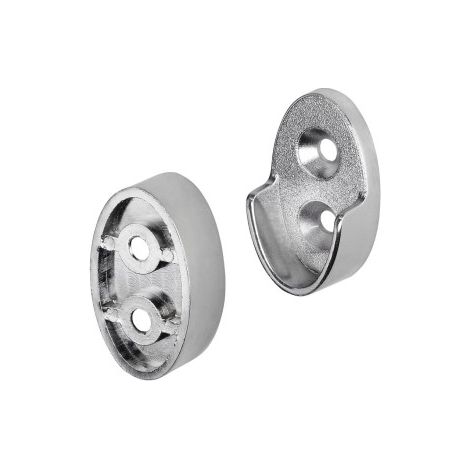 Dolle Schrankrohrlager-Set Wall 2,5 x 4,1 cm chrome 2 Stück Wandregal