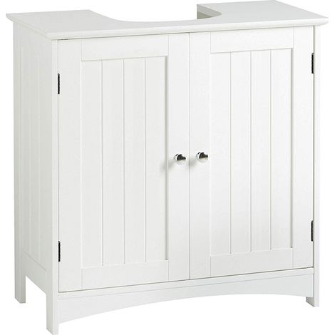 Mobile per lavabo,Armadietto Ripostiglio da Bagno,60 x 30 x 60 cm,sottolavabo in legno, bianco