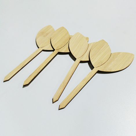 CSPARKV 30 Pieces 12CM Outdoor Garden Labels, Bamboo Plant Labels, Vegetable Garden Labels, Seedling Labels, Suitable for Succulent Vegetables and Flowers (1/4)