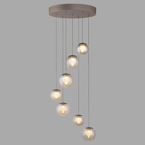 Lampe suspendue à 7 lampes Pure Popup Bronce - 2587-97