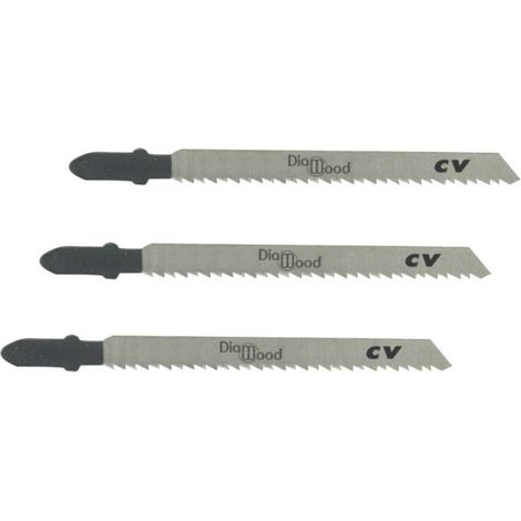 3 Lames Scie Sauteuse Universelle CV Lu. 75 x 2,5 mm TPI - Affûtée Dépoulliée - Pour Coupe Fine de Plans de Travail - Diamwood
