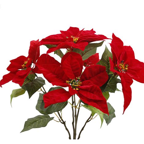 Fausse fleur rouge fleurs artificielles en vrac pour centres de table de mariage décor à la maison petite (1/5)