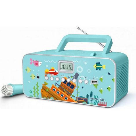 radio cd usb portatile blu con microfono - M29KB - Muse
