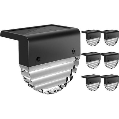 Lot de 6 lampes de jardin LED - Lampes de jardin extérieures à énergie solaire - 2 modes - Lumière blanche chaude, lumière LED à changement de couleur - Convient pour décorer les patios, les terrasses (1/5)