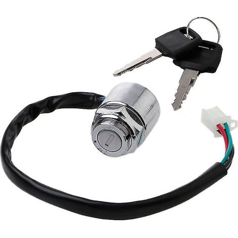 4 fils Atv moto moteur moteur Pit Dirt Bike clé de contact bouton de commutation (1/3)