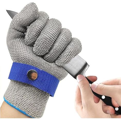 Gant Anti Coupure Cuisine Protection Niveau 9 Gants de Travail Gants à Huitres Gant Protection Cuisine pour Filet de Poisson, Découpe de Viande, Mandoline, D'huîtres et Sculptu (L) (1/5)