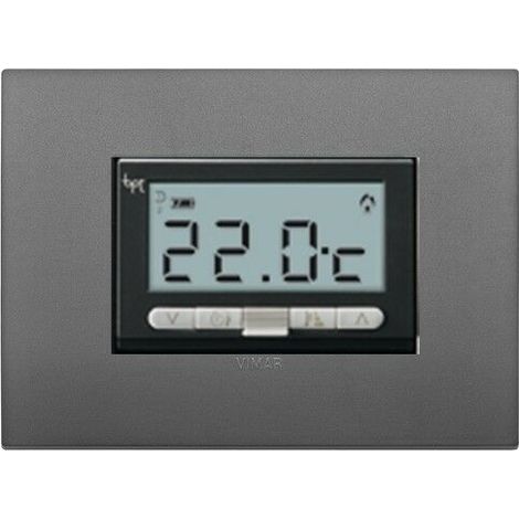 BPT termostato digitale incasso grigio TA/350 + Placca Vimar Arke 19653.72