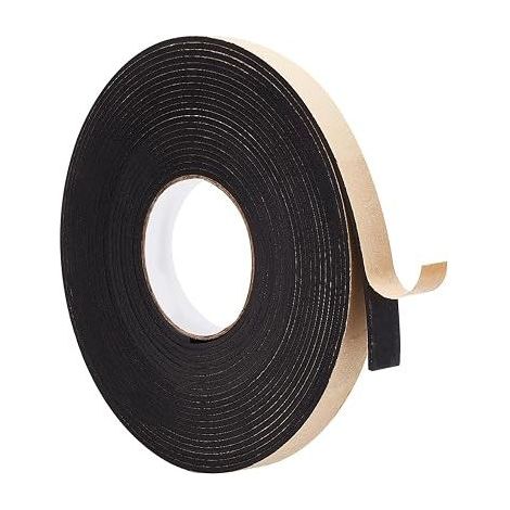 Bandes D'Étanchéité en Mousse Noire, Bande Auto-Adhésive 20mm X 3mm, Coupe-Froid pour Porte et Meubles, Voitures, Haut-Parleurs, Équipement Sportif (1/5)
