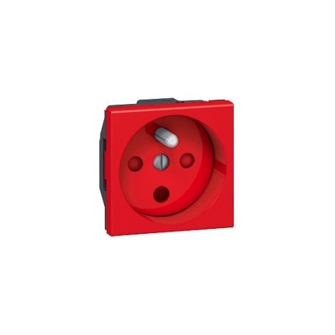 Legrand – Prise Mosaic 2P+T 16A 250V – Bornes enfichables – Éclips de protection – Raccordement à vis pour conducteurs rigides et flexibles