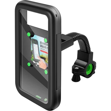 Universel Support Telephone Moto Etanche Support Téléphone Vélo Portable 360° Rotation Support Smartphone Moto Scooter Détachable, Porte Telephone Velo pour Smartphone (1/4)