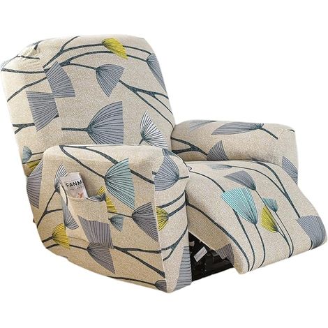 Soft Stretch Armchair Cover, Sofa Cover with Side Pocket, Furniture Protector, Armchair Cover with Wings (1/2)