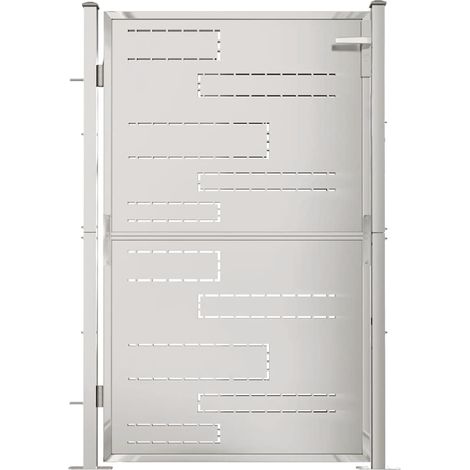 Maison Exclusive - Gartentor 100 x 145 cm Edelstahl