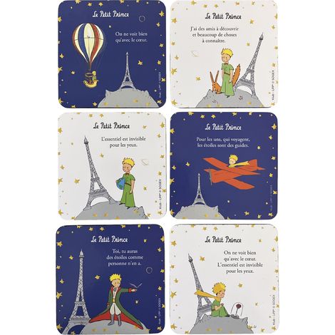 Set de 6 sous-verre Le Petit Prince