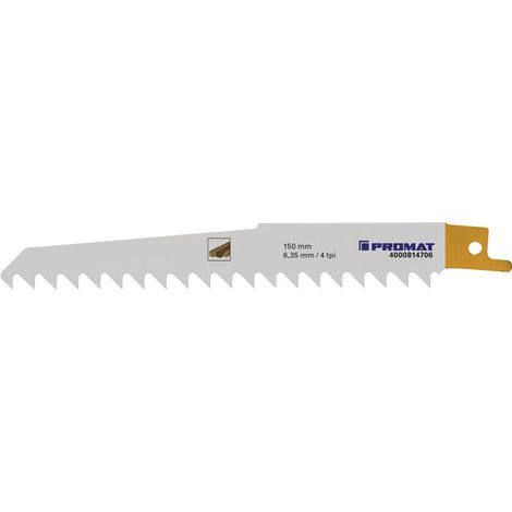 PROMAT Säbelsägeblatt Länge 150 mm Breite 19 mm 6,35 mm Zahnteilung TPI 4 HCS/ (1/4)