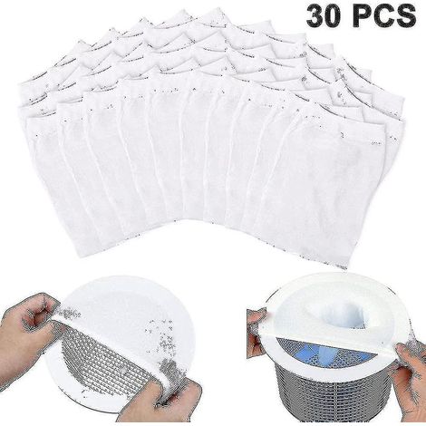 Poolskimmer-Socken – Idealer Schutz für Filter, Körbe und Skimmer – 30er-Packung