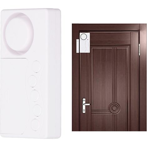 Cette alarme de porte sans fil à capteur magnétique est une alarme quatre-en-un pour portes et fenêtres, adaptée aux portes, fenêtres, congélateurs de supermarché et armoires de classement. (1/5)