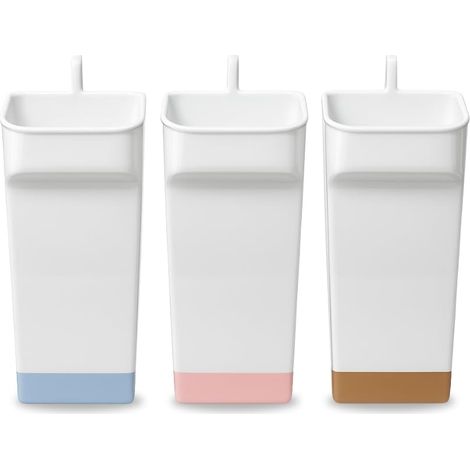 Set 3 Umidificatori per Termosifoni in Plastica Bianco con dettaglio Colorato – Evaporatori d'Acqua con Gancio Integrato - Misura 7,5x5x17 cm (1/5)