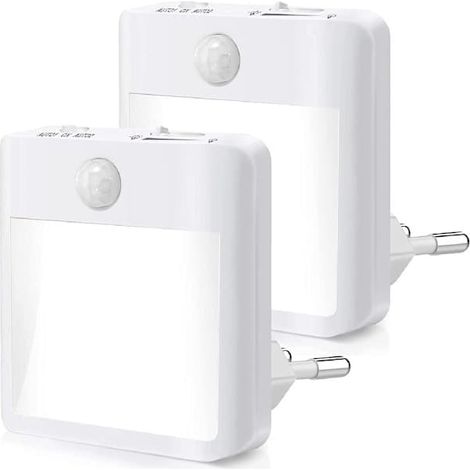 Veilleuse électrique à prise, [lot de 2] Veilleuse avec détecteur de mouvement (1/5)