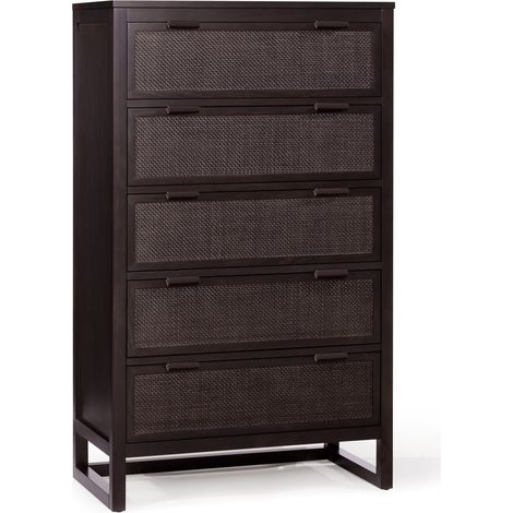 Teamson Home Hatteras Chest of Drawers 5 Drawer Bedroom Dresser, Espresso (1/5)
