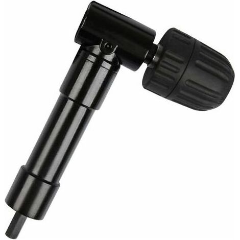 Mandrin à Angle Droit 90° Auto-Serrant, Mandrin Coude de Perceuse à Dégagement Rapide Embout Visseuse Renvoi d'angle Adaptateur de Foret de Mandrin Renvoi d'angle Droit pour Perceuse (1/5)