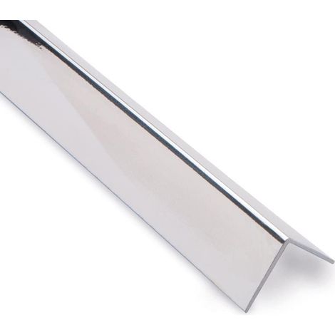 Chrome/Silver External Corner Trim - Decorative Bathroom Cladding Corner Trim - 1m x 1 Pack (1/2)