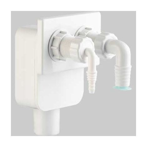 Sifone Incasso con Doppio Attacco Lavatrice + Asciugatrice Usc. Dm 40