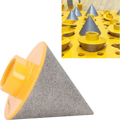 Outil de chanfreinage diamanté pour pierre, carrelage et verre foret jaune 5/8"-1148 mm (1/5)