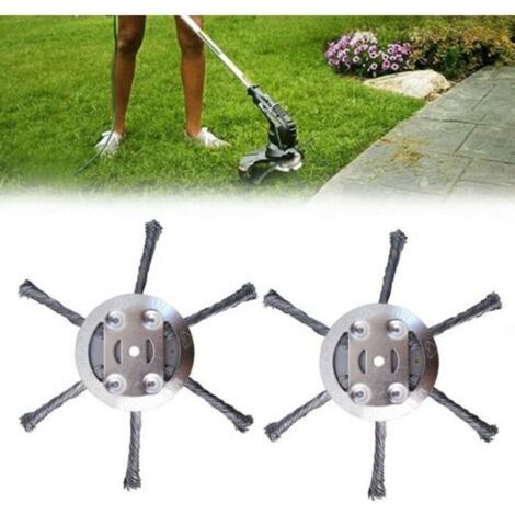 Tête De Débroussailleuse - Fil D'acier - Pour Jardin Et Pavés - 15 Cm - 2 Pièces (1/4)