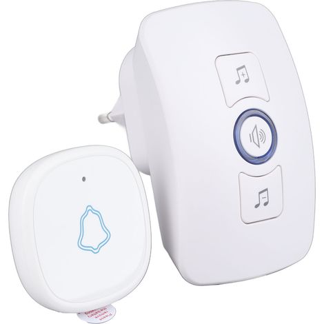 Sonnette sans fil intelligente électrique avec musique pour la maison, idéale pour les personnes âgées (UE 100-220 V). (1/5)