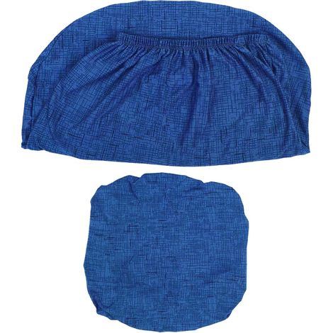 Housse de chaise élastique en polyester, modèle fendu, 2 pièces (1/5)